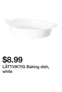 Ikea LÄTTVIKTIG Baking dish, white offer