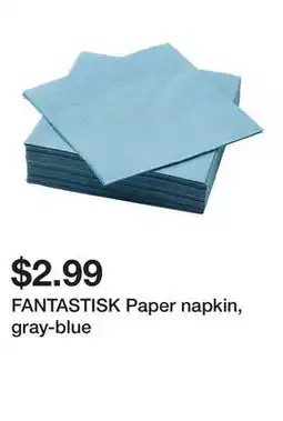 Ikea FANTASTISK Paper napkin, gray-blue offer