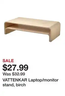 Ikea VATTENKAR Laptop/monitor stand, birch offer