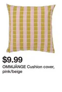 Ikea OMMJÄNGE Cushion cover, pink/beige offer