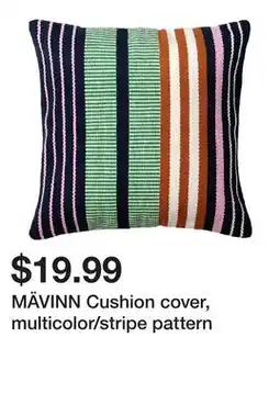 Ikea MÄVINN Cushion cover, multicolor/stripe pattern offer