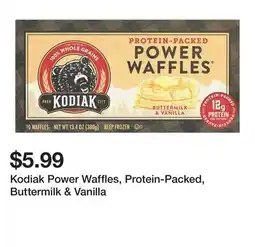 Wegmans Kodiak Power Waffles, Protein-Packed, Buttermilk & Vanilla offer