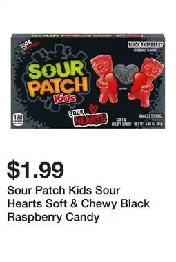 Wegmans Sour Patch Kids Sour Hearts Soft & Chewy Black Raspberry Candy offer