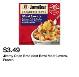 Wegmans Jimmy Dean Breakfast Bowl Meat Lovers, Frozen offer