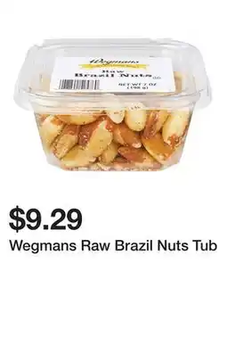 Wegmans Wegmans Raw Brazil Nuts Tub offer