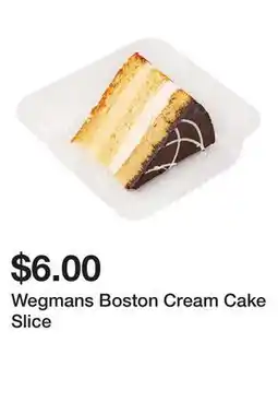 Wegmans Wegmans Boston Cream Cake Slice offer