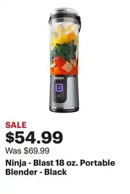 Best Buy Ninja - Blast 18 oz. Portable Blender - Black offer