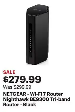Best Buy NETGEAR - Wi-Fi 7 Router Nighthawk BE9300 Tri-band Router - Black offer