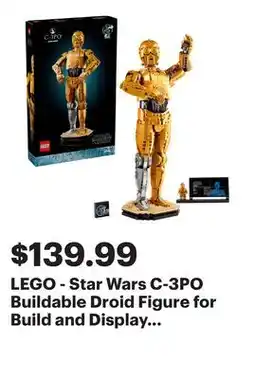 Best Buy LEGO - Star Wars C-3PO Buildable Droid Figure for Build and Display 75398 - Multi offer