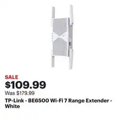 Best Buy TP-Link - BE6500 Wi-Fi 7 Range Extender - White offer