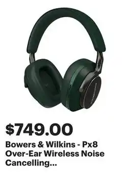 Best Buy Bowers & Wilkins - Px8 Over-Ear Wireless Noise Cancelling Headphones - Dark Forest offer