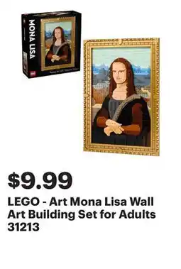 Best Buy LEGO - Art Mona Lisa Wall Art Building Set for Adults 31213 offer