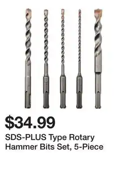 Harbor Freight Tools SDS-PLUS Type Rotary Hammer Bits Set, 5-Piece offer