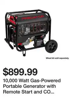Harbor Freight Tools 10,000 Watt Gas-Powered Portable Generator with Remote Start and CO SECURE Technology, EPA offer