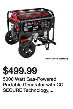 Harbor Freight Tools 5000 Watt Gas-Powered Portable Generator with CO SECURE Technology, EPA offer