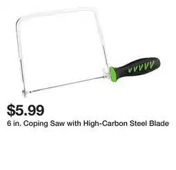 Harbor Freight Tools 6 in. Coping Saw with High-Carbon Steel Blade offer