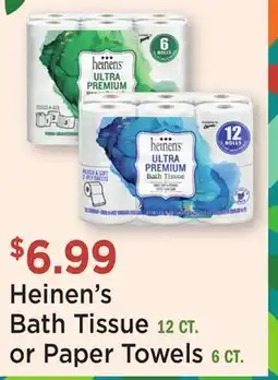 Heinen's Heinen's Bath Tissue 12 CT. or Paper Towels 6 CT offer