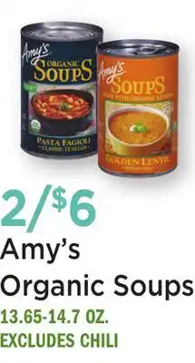 Heinen's Amy's Organic Soups offer