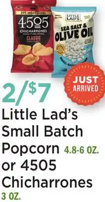 Heinen's Little Lad's Small Batch Popcorn 4.8-6 OZ. or 4505 Chicharrones 3 OZ offer