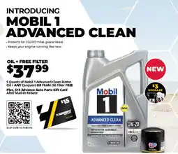 Advance Auto Parts Mobil 1 advanced clean offer