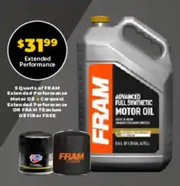 Advance Auto Parts Advanced full synthetic motor oil offer