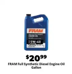 Advance Auto Parts Fram full synthetic diesel engine oil gallon offer