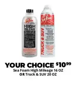 Advance Auto Parts Sea foam high mileage 16 oz or truck & suv 20 oz offer