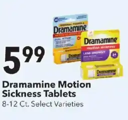 Cash Wise Dramamine motion sickness sickness tablets offer