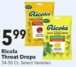Cash Wise Ricola Throat Drops offer