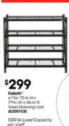 Lowe's Steel Shelving offer