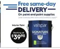 Lowe's Valspar signature offer