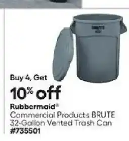 Lowe's Commercial Products BRUTE 32-Gallon Vented Trash Can offer