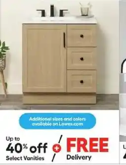 Lowe's Select Vanities Delivery offer