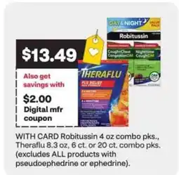 CVS Robitussin, Theraflu offer