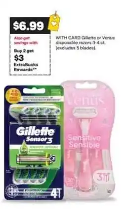 CVS Gillette or Venus disposable razors offer
