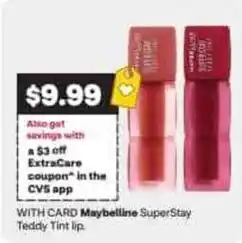 CVS Maybelline SuperStay Teddy Tint lip offer