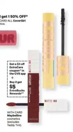 CVS Maybelline cosmetics offer