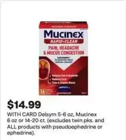 CVS pseudoephedrine or ephedrine offer