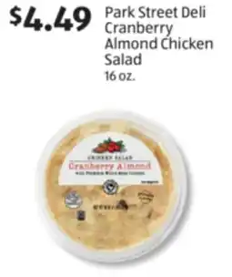 Aldi Park Street Deli Cranberry Almond Chicken Salad offer