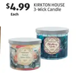 Aldi KIRKTON HOUSE 3-Wick Candle offer