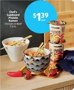 Aldi Chef's Cupboard Protein Ramen offer