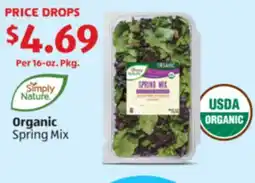 Aldi Simply Nature Organic Spring Mix offer