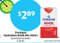 Aldi PurAqua Hydration Drink Mix Sticks offer