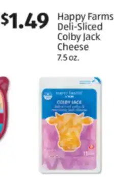 Aldi Happy Farms Deli-Sliced Colby Jack Cheese offer