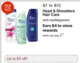 Walgreens Head & Shoulders Hair Care offer