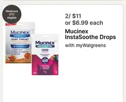 Walgreens Mucinex InstaSoothe Drops offer