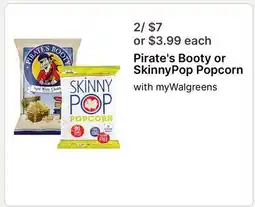 Walgreens Pirate's Booty or SkinnyPop Popcorn offer
