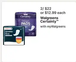 Walgreens Walgreens Certainty offer
