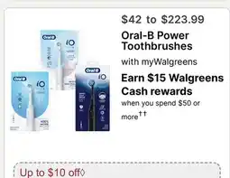 Walgreens Oral-B Power Toothbrushes offer