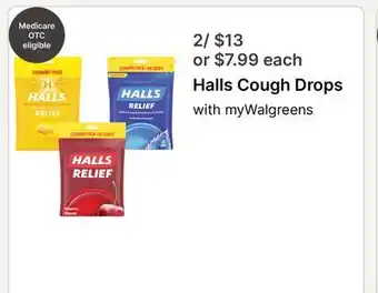 Walgreens Halls Cough Drops offer
